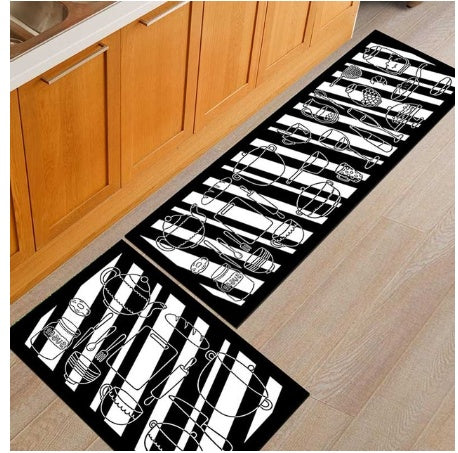 Non-slip, oil-proof washable mats