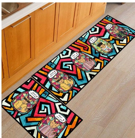 Non-slip, oil-proof washable mats