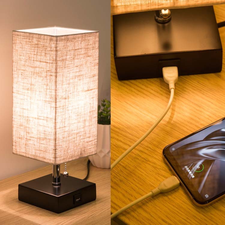 Table lamp linen square